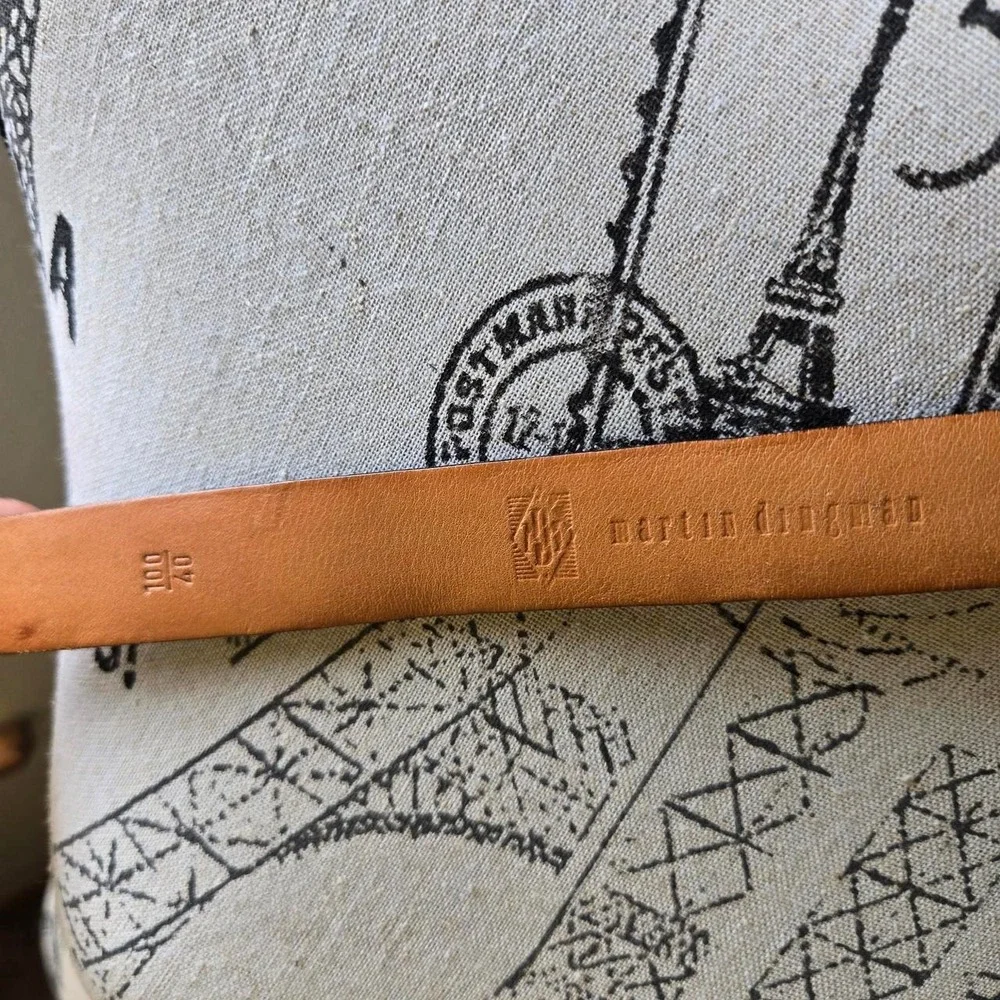 Martin Dingman Croc Embossed Leather Belt